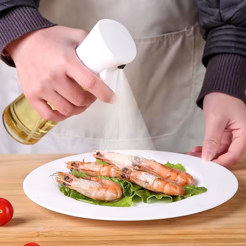 Oil Spray Bottle Pot Oil Sprayer Kitchen Household Edible Olive Oil Spray Bottle Atomized Misty Oil Tank Air Fryer Spray Bottle  Food-Grade Oil Mister for Air Fryer, BBQ -