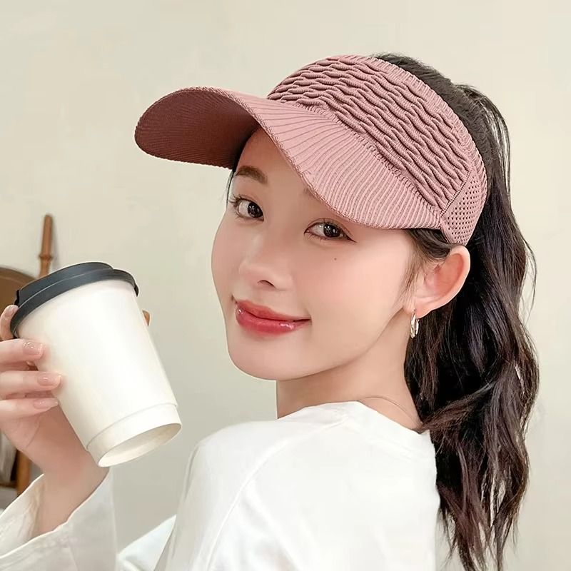 Sun Hat Sun Visor Hat Cap For Women Summer UV Protection Cap for Outdoor, Sport Hat Quick Drying Breathable Wide Brim Visor Running Travel Beach Sport Outdoor Hat Wide Brim Sun Hat Women Anti-UV -