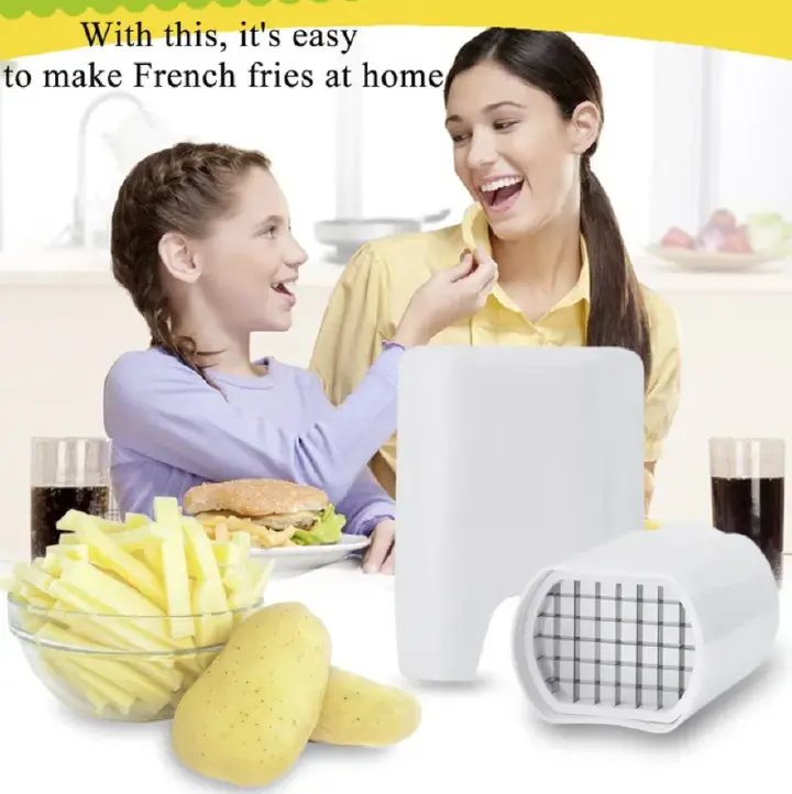 Chips Cutter Kitchen Vegetable Cutting Potato Shredded Shredder Carrot Shred Tools Potato Chips Fry Cutter Vegetable French Fries Cutter Vegetable Fruit Cutter Slicer Tool Multi-function Vegetables -