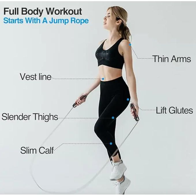 Jump Rope,Jumping Ropes for Fitness for Women Men and Kids,Speed Skipping Rope for Workout with Ball Bearings,Adjustable Skipping Rope for Exercise&Slim Body at Home School Gym -
