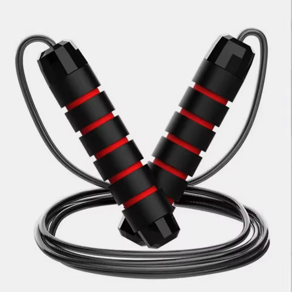 1PCS Jumping Rope Skipping Rope with Foam Handles for Women Men Kids Skipping Exercise Adjustable Jumping Fitness Workout Training Home Sport Equipment Tangle-Free Home Workouts and Slim Body -