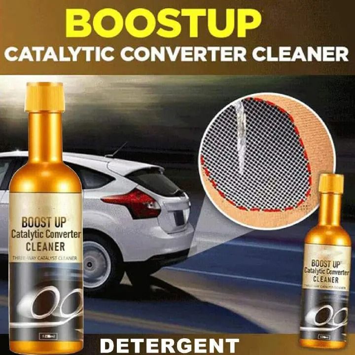 Catalytic Converter Cleaner, Boost Up Catalytic Converter Cleaner, Pipe Carbon Removal Cleaner Treatment Additive Oil, Fuel System Treatment Oil Additive for Gas Petrol Diesel Car Lowers Emissions -