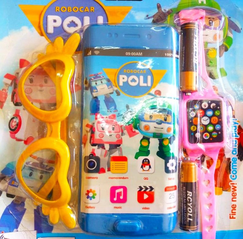 Kids Mobile Phone Toy with Glasses and Watch