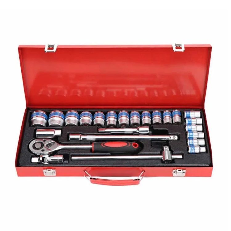 24 Pcs 1/2″ Inch DR Heavy Ratchet Socket Wrench