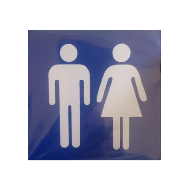 Unisex Bathroom Toilet Sign