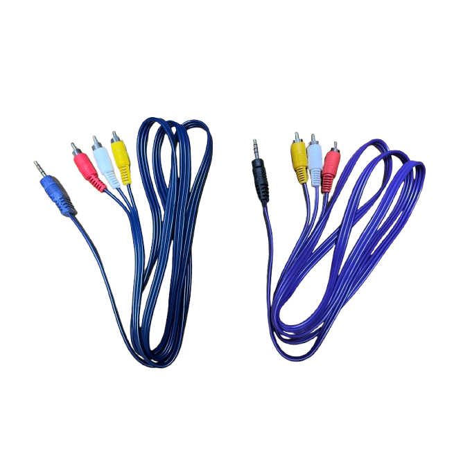 Jack AUX to RCA 3 Pin Audio And Video Cable