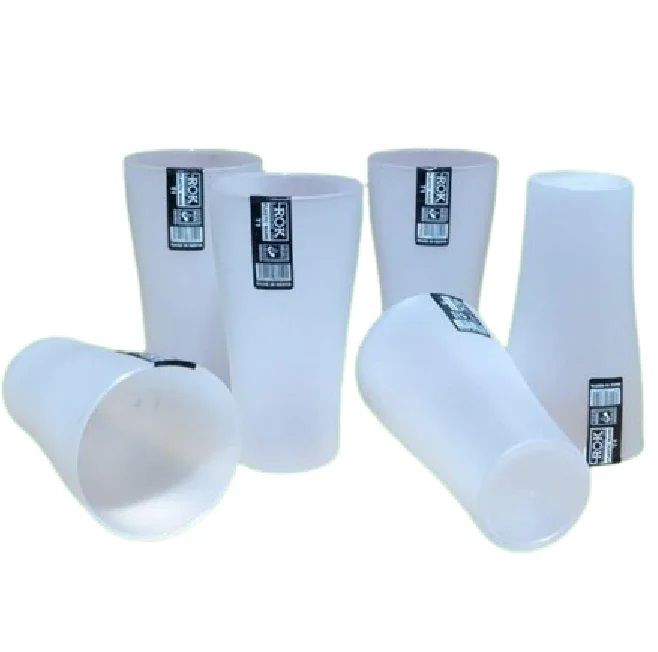 6 Pcs Clear Reusable Plastic Tumbler Dispenser Cups