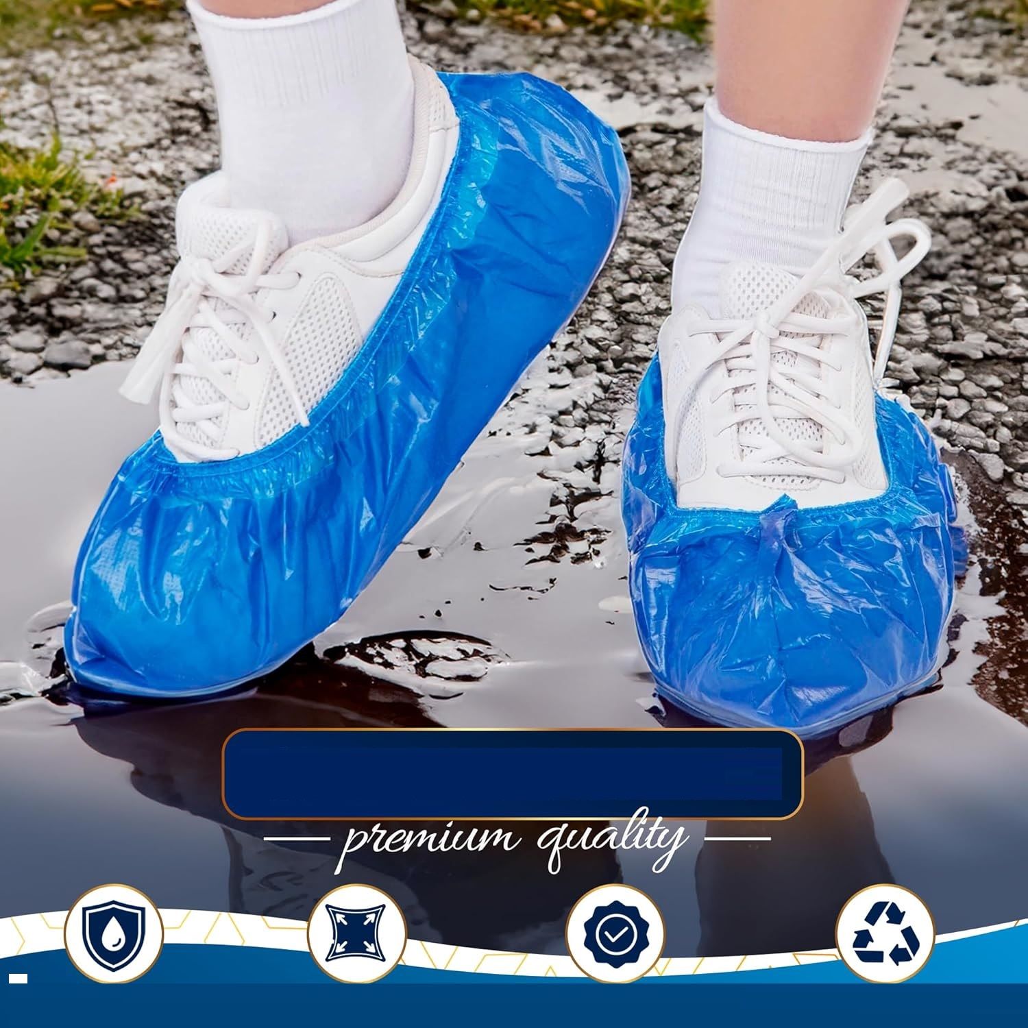 10 Pcs Waterproof Anti-Rain Disposable Safety Nylon Shoe Covers