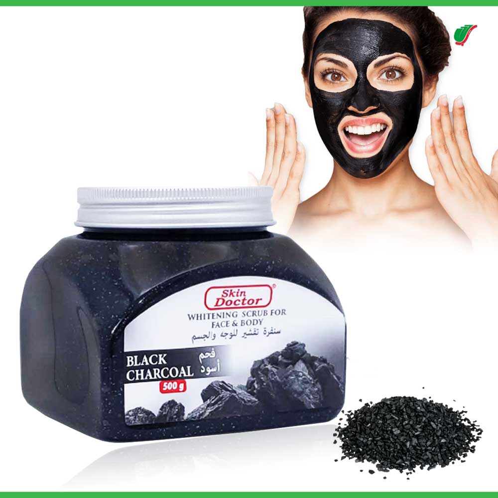 Skin Doctor Whitening Scrub For Face &Body-Black Charcoal
