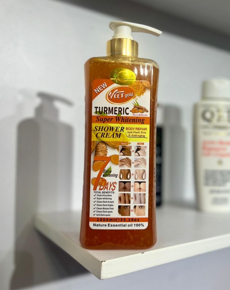 VEET GOLD Turmeric Super Whitening Body Repair Shower Gel-1000ml.