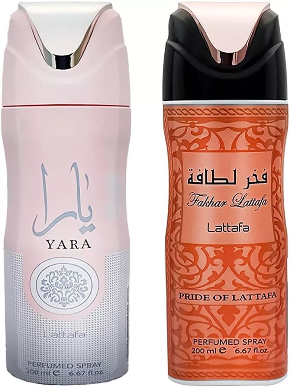 Yara Deo & Fakhar Lattafa Long Lasting Perfumed Body Spray 200 ML - Pack of 2