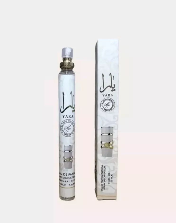 OFFER! 1pc YARA MOI (WHITE) Pen perfume 35ml Travel Perfume – Sweet & Fresh Long-Lasting Fragrance for Men & Women (Lattafa Perfumes: Yara, Asad, Mayar / Khamrah/ Woman trillion)