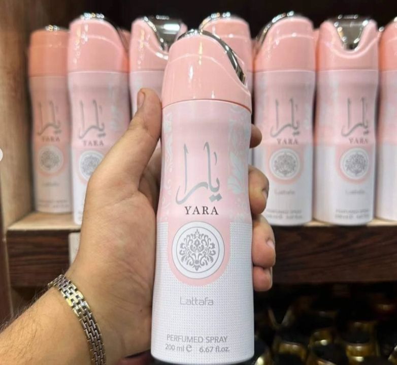 Yara Perfumed Body Spray 200ml by Lattafa  Luxurious Deodorant Perfume Spray for Women, Perfect Gift Body Spray