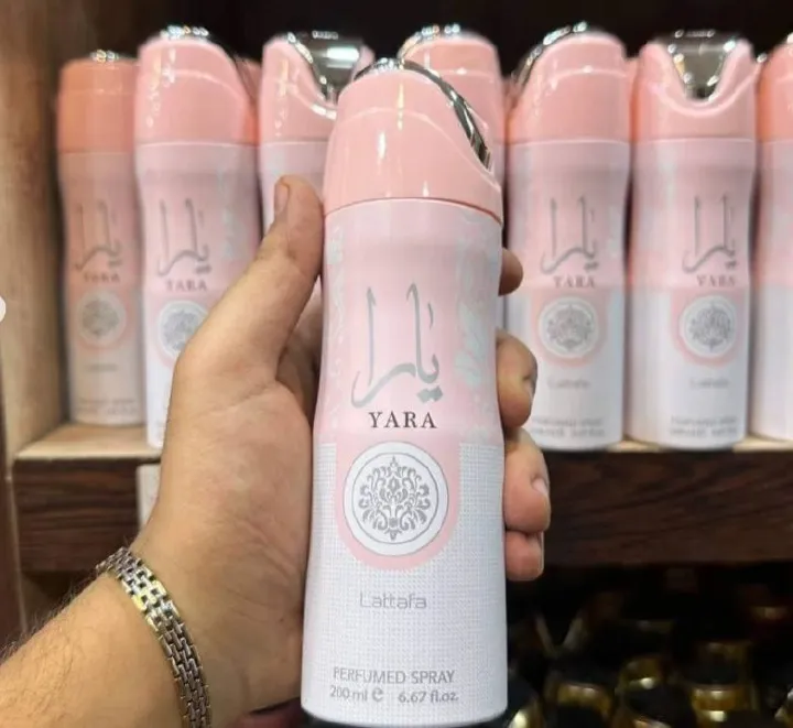 Yara Perfumed Body Spray 200ml by Lattafa  Luxurious Deodorant Perfume Spray for Women, Perfect Gift Body Spray