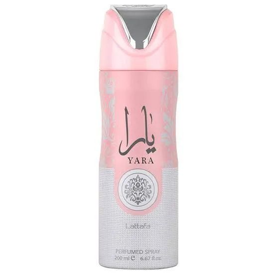 Yara Perfumed Body Spray 200ml by Lattafa  Luxurious Deodorant Perfume Spray for Women, Perfect Gift Body Spray