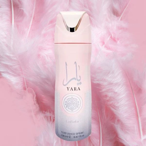 Yara Perfumed Body Spray 200ml by Lattafa  Luxurious Deodorant Perfume Spray for Women, Perfect Gift Body Spray