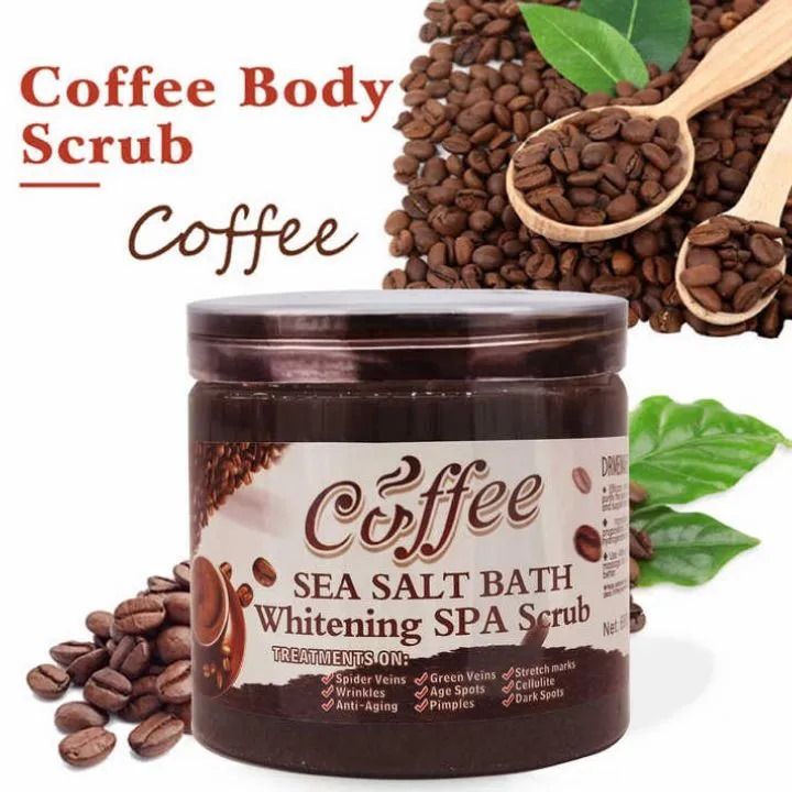 OFFER!!!Coffee Sea Salt Bath Brightening & Whitening SPA Scrub Exfoliating Face Body Dead Skin - Dr Meinaier