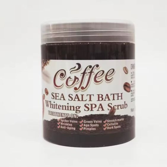 Coffee Body Scrub Exfoliating Skin Pore Cleansing Soften Sea Bath Salt Cream Moisturizing Anti Cellulite