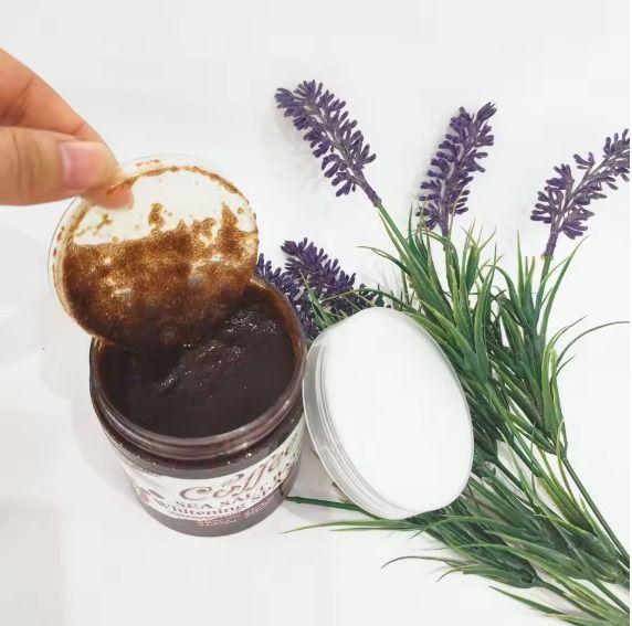 Coffee Body Scrub Exfoliating Skin Pore Cleansing Soften Sea Bath Salt Cream Moisturizing Anti Cellulite