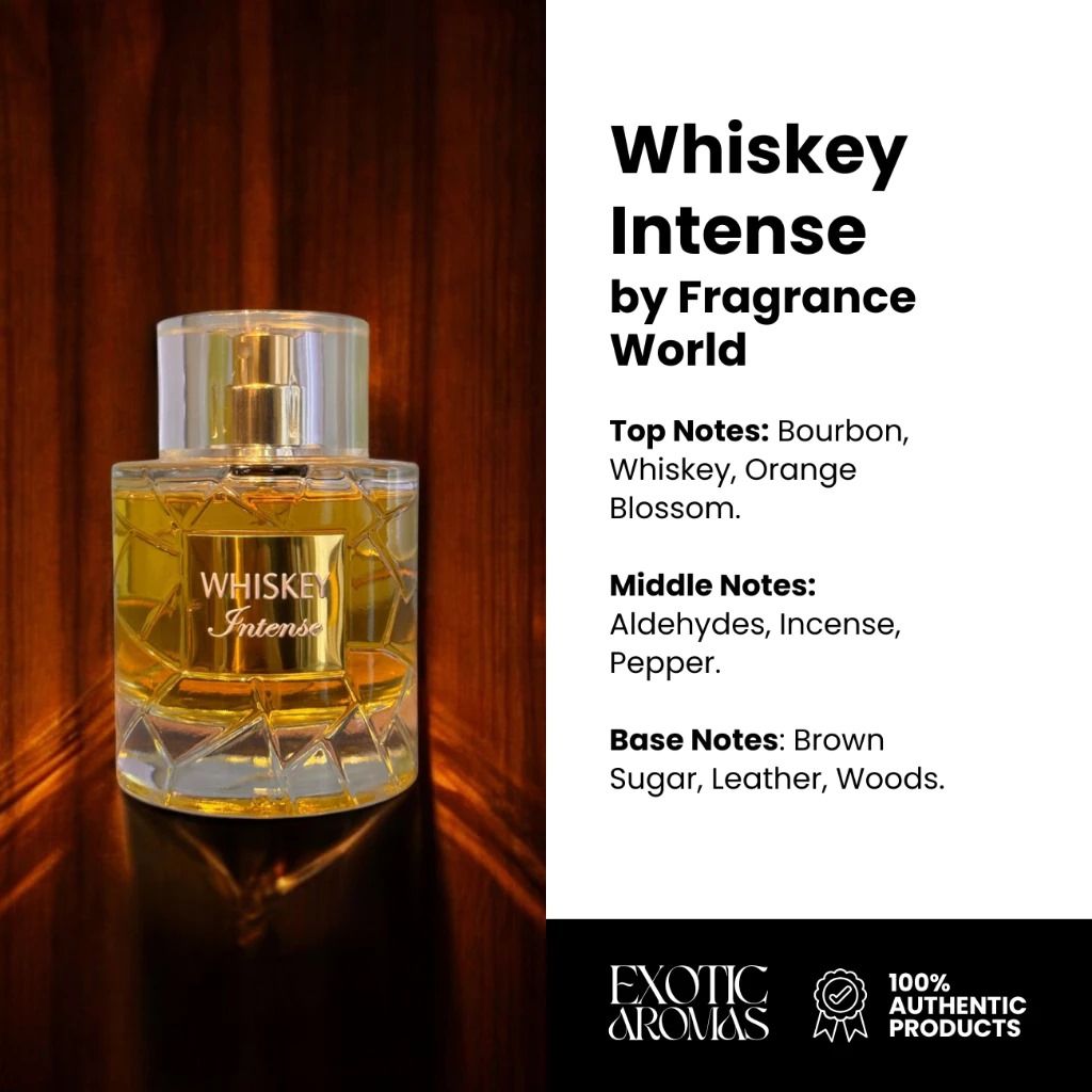 Whisky Intense EDP By Fragrance World 100ml a Warm, Mysterious, Bold,Undeniably Alluring scent UAE