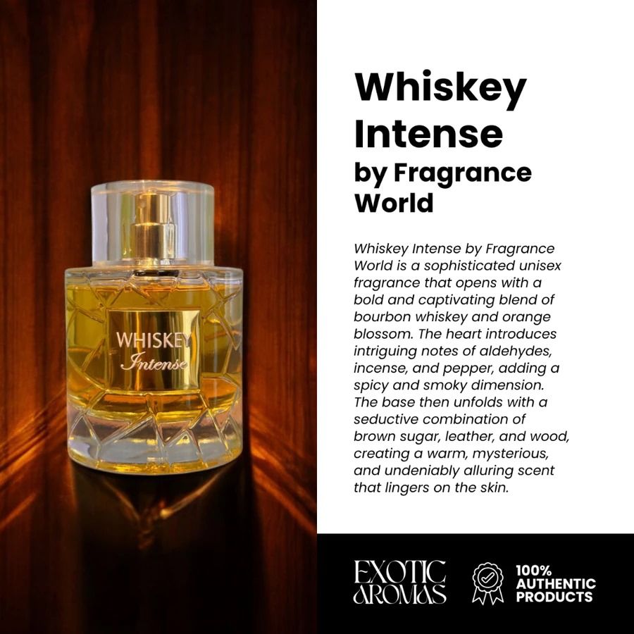 Whisky Intense EDP By Fragrance World 100ml a Warm, Mysterious, Bold,Undeniably Alluring scent UAE