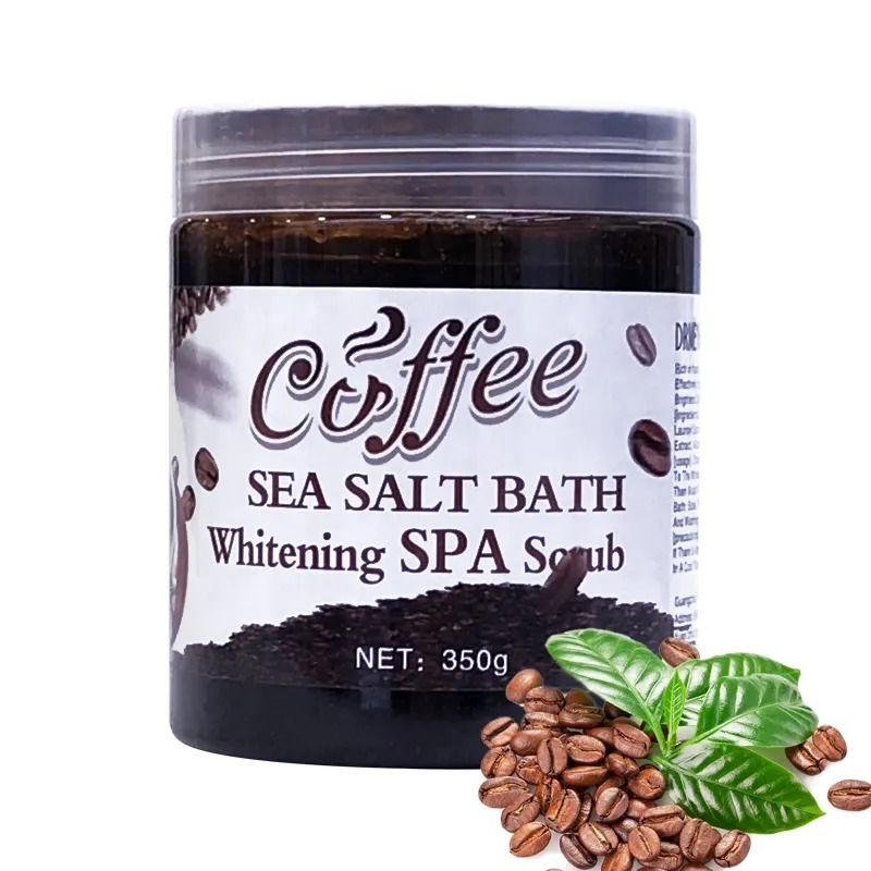 Coffee Body Scrub Exfoliating Skin Pore Cleansing Soften Sea Bath Salt Cream Moisturizing Anti Cellulite