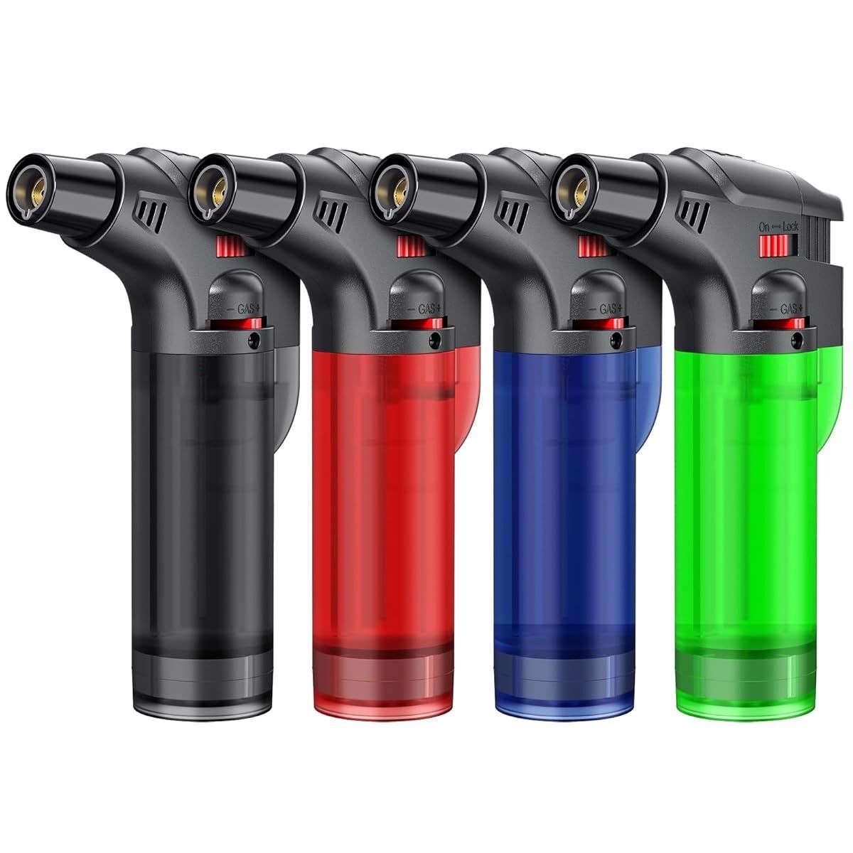 Anniversary Offer!!! Butane Refillable Jet Flame Torch Lighter, Windproof, Safe, Multi Utility Lighter For Candles, Fireplaces, Campfires, Grill