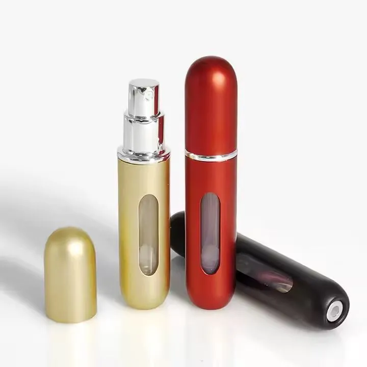 2pcs 5ml Refillable Travel Perfume Atomizer – Mini Portable Spray Bottle for Fragrance & Cologne