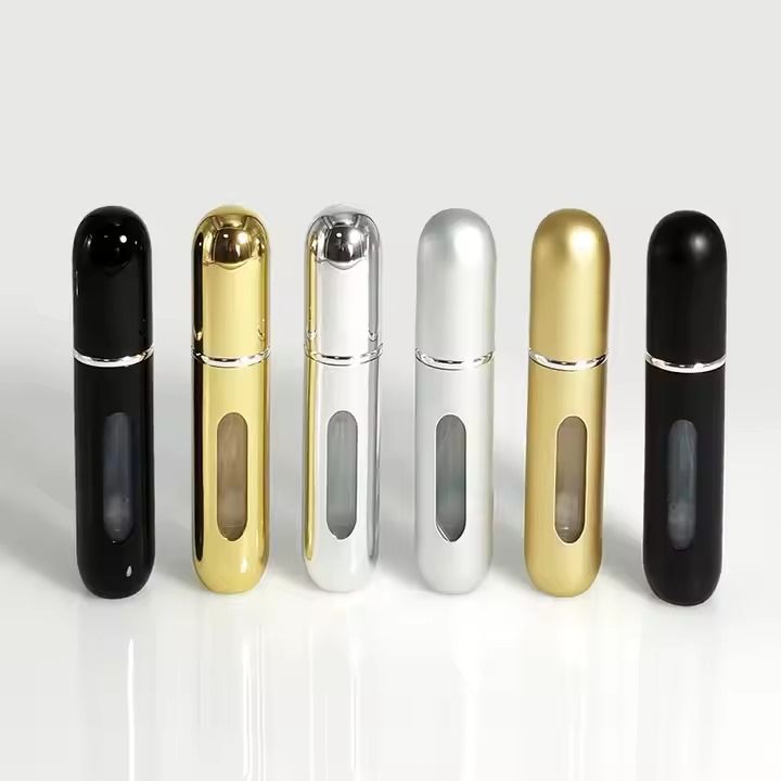 2pcs 5ml Refillable Travel Perfume Atomizer – Mini Portable Spray Bottle for Fragrance & Cologne