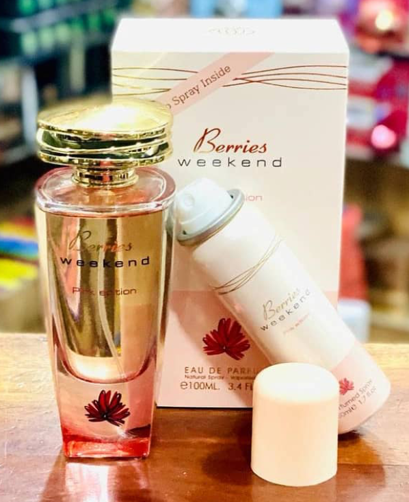 Pink Edition Berries Weekend Perfume + ( Free deo spray )