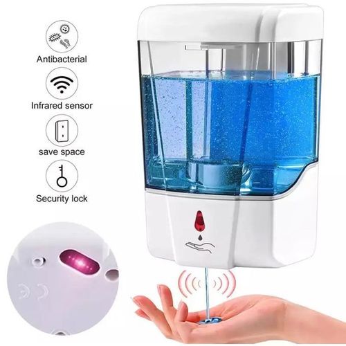 700ml Capacity Automatic Soap Dispenser Touchless Sensor Hand Sanitizer Detergent Dispenser Wall Mounted For Bathroom Kitchen