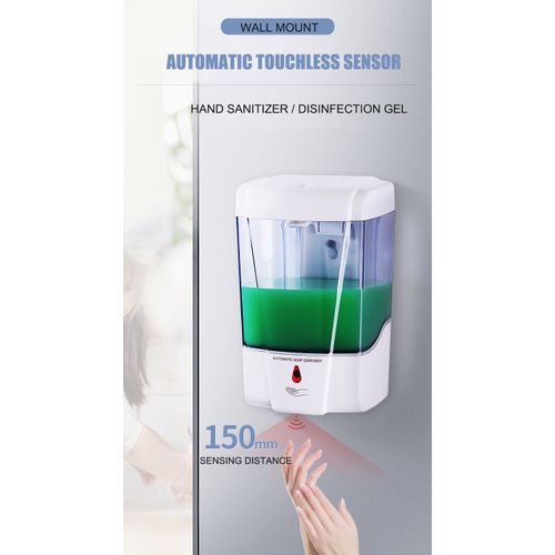 700ml Capacity Automatic Soap Dispenser Touchless Sensor Hand Sanitizer Detergent Dispenser Wall Mounted For Bathroom Kitchen