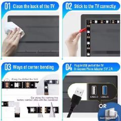 3M USB TV LED Strip light Neon snake light