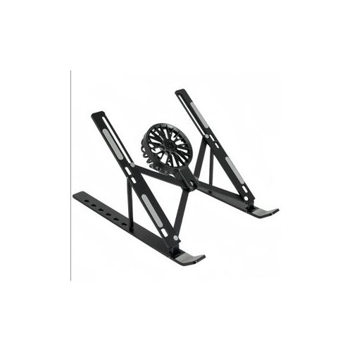Aluminum Alloy Foldable Laptop Cooler Fan Stand Low Noise Laptop Stand Computer Stand- Black