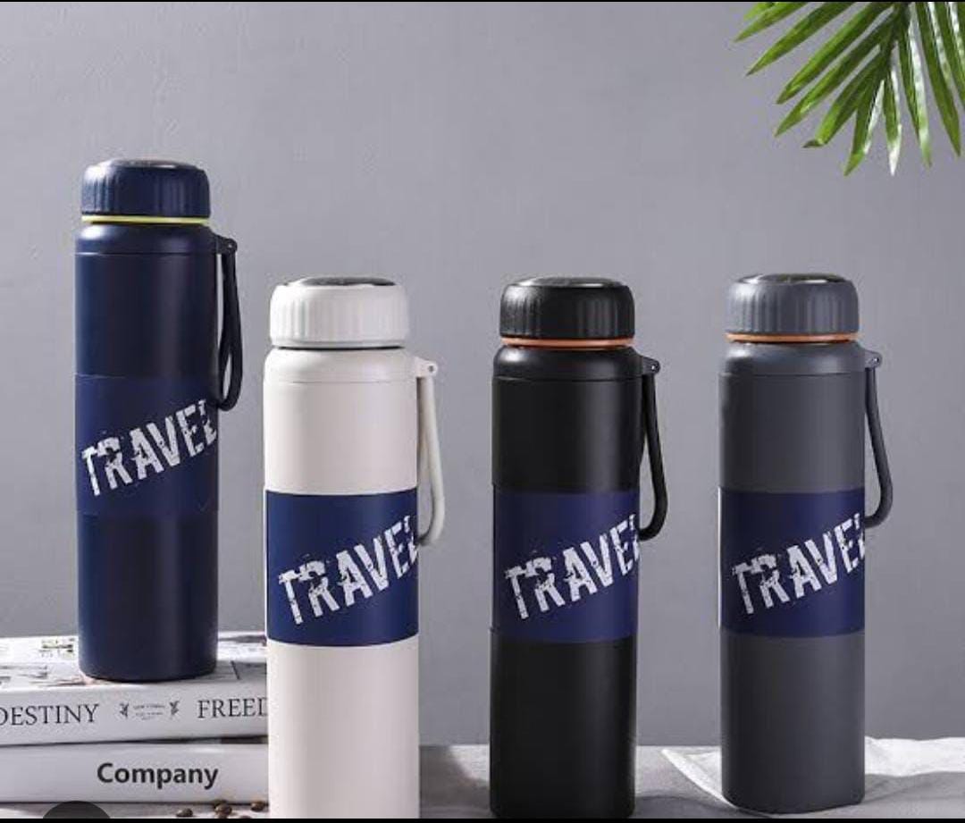 1 LITRE TRAVELL UNBREAKABLE VACUUM FLASK - 24 Hours Guaranteed Hot & Cold, Unbreakable, Stainless Steel Vacuum Flask Thermos Travel Cup.
