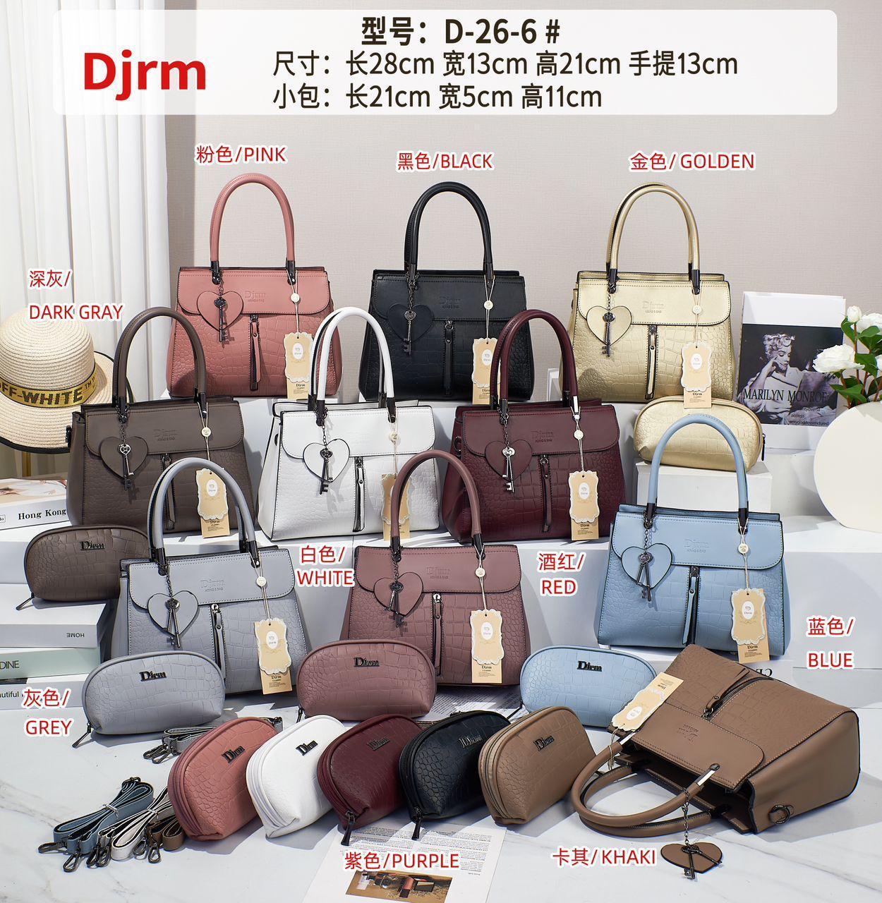 2in1 Classic Trendy Ladies Handbag Women Shoulder Bag Strap Adjustable Fashion Bag Zipper Closure Girls Crossbody Bag with Purse or Wallet Bag