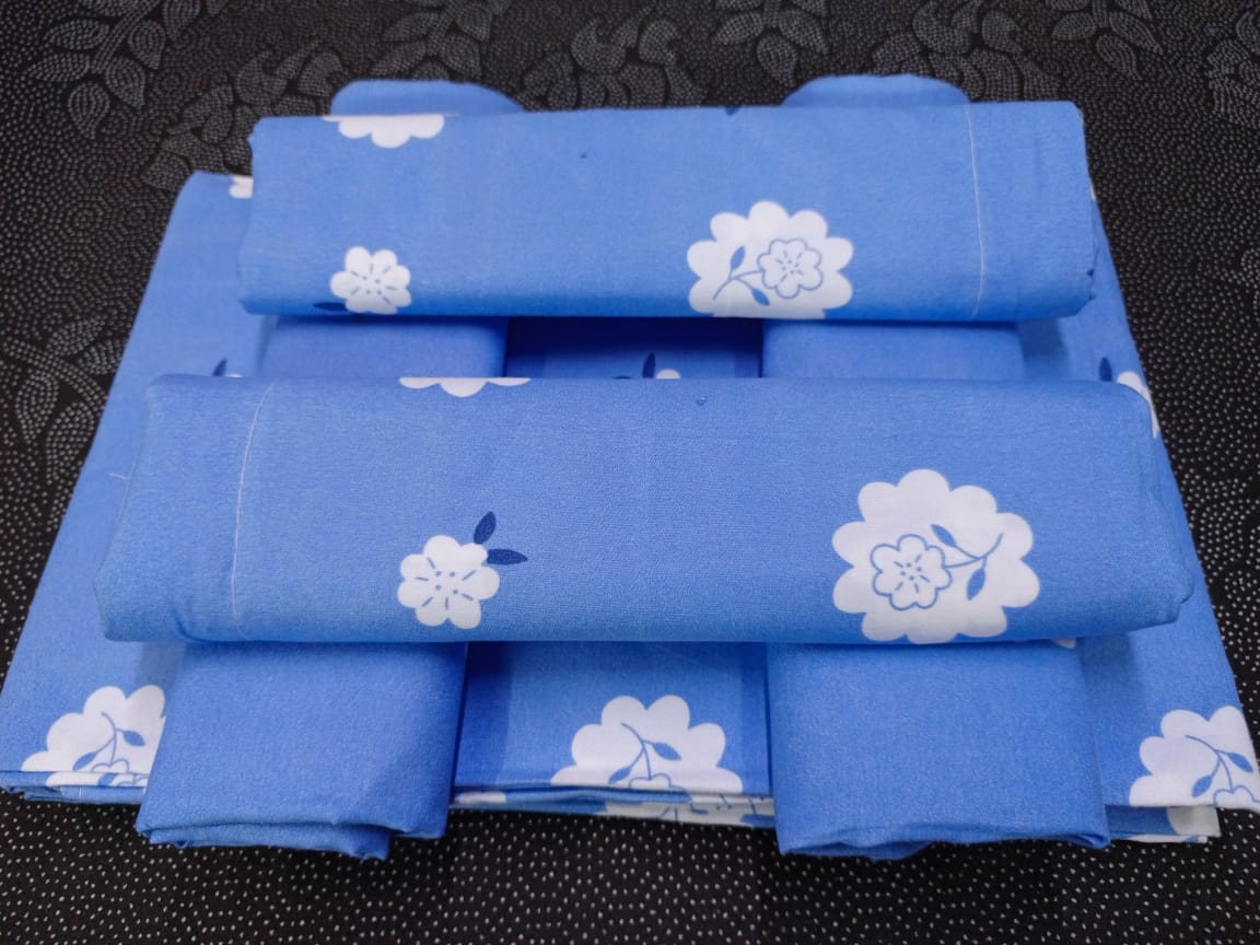 6pc set bedsheets 6*6 (2 Bed sheets, 4 pillow cases) Cotton Bedsheets Set comes as 2pcs of Bedsheet and 4pcs of Pillow Cases Bedding Set