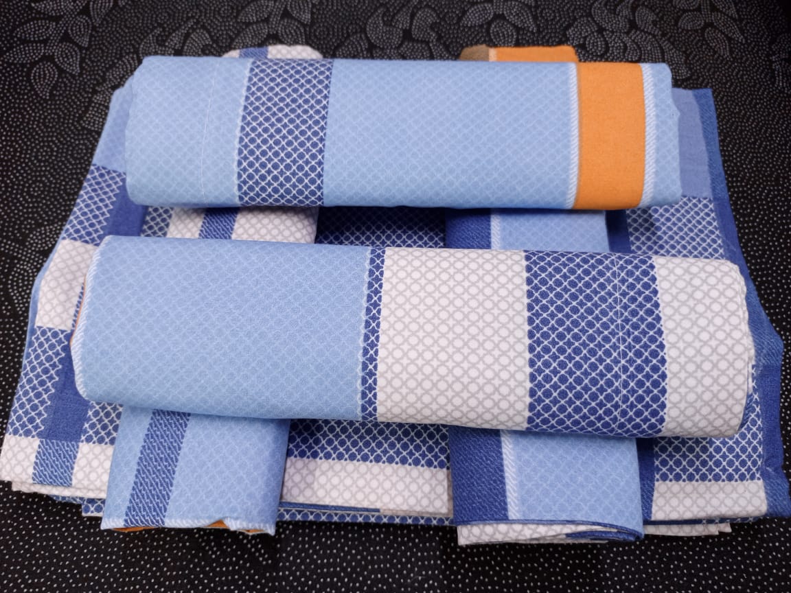 6pc set bedsheets 6*6 (2 Bed sheets, 4 pillow cases) Cotton Bedsheets Set comes as 2pcs of Bedsheet and 4pcs of Pillow Cases Bedding Set