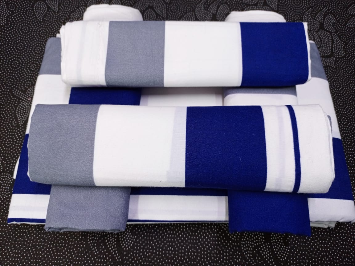 6pc set bedsheets 6*6 (2 Bed sheets, 4 pillow cases) Cotton Bedsheets Set comes as 2pcs of Bedsheet and 4pcs of Pillow Cases Bedding Set