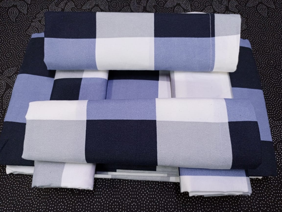 6pc set bedsheets 6*6 (2 Bed sheets, 4 pillow cases) Cotton Bedsheets Set comes as 2pcs of Bedsheet and 4pcs of Pillow Cases Bedding Set