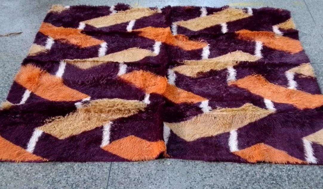 CLEARANCE OFFER 5x8 ft Fluffy Pattern  Multicolor Carpet Luxurious Comfort for Every Room. Bring a blend of luxury, warmth and sophistication