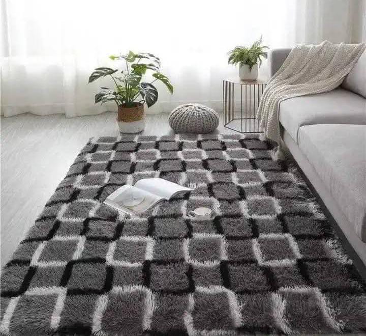 CLEARANCE OFFER 5x8 ft Fluffy Multicolor Carpet Luxurious Comfort for Every Room.Bring a blend of luxury, warmth and sophistication into your home