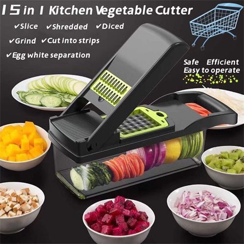 NEW 14 in 1 Multifunction Vegetable Cutter Food Slicer Dicer Nicer Vegetable Fruit Peeler Chopper Cutter Carrot Cheese Grater
