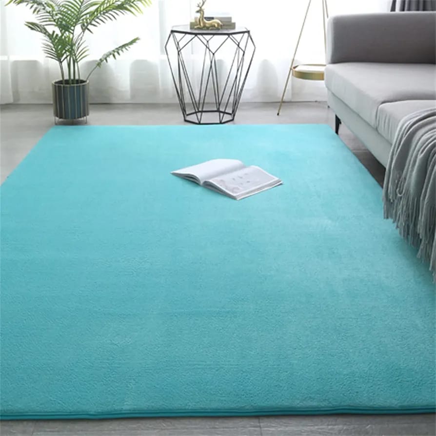 Modern 6*7 Feet Luxury Style Nordic Rabbit fur Carpet Super Soft Smooth Mat for Living Room, Kitchen Dinning Room or Bedroom Floor Mat Rug Size: 6x7 feet
