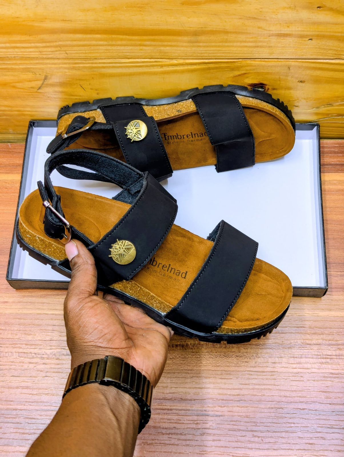 Classic Timberland Open Sandals Men's Summer Slides Opens Rubber Sole New Sandals and Slippers Men's Sandals Adult Beach Open Shoes Non-slip Open-toe Sandals