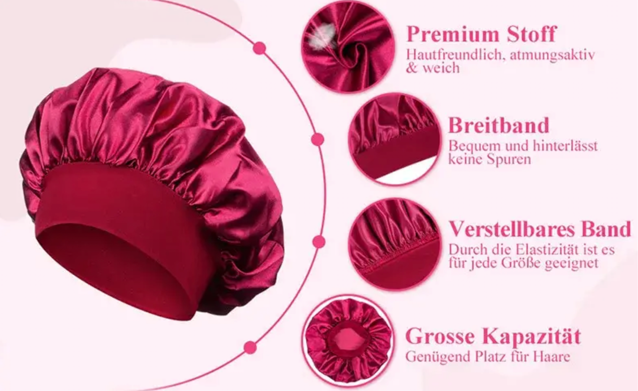 Newly Satin Night Hair Cap Women's Solid Sleeping Hat Sleep Care Bonnet Nightcap for Women Unisex Cap