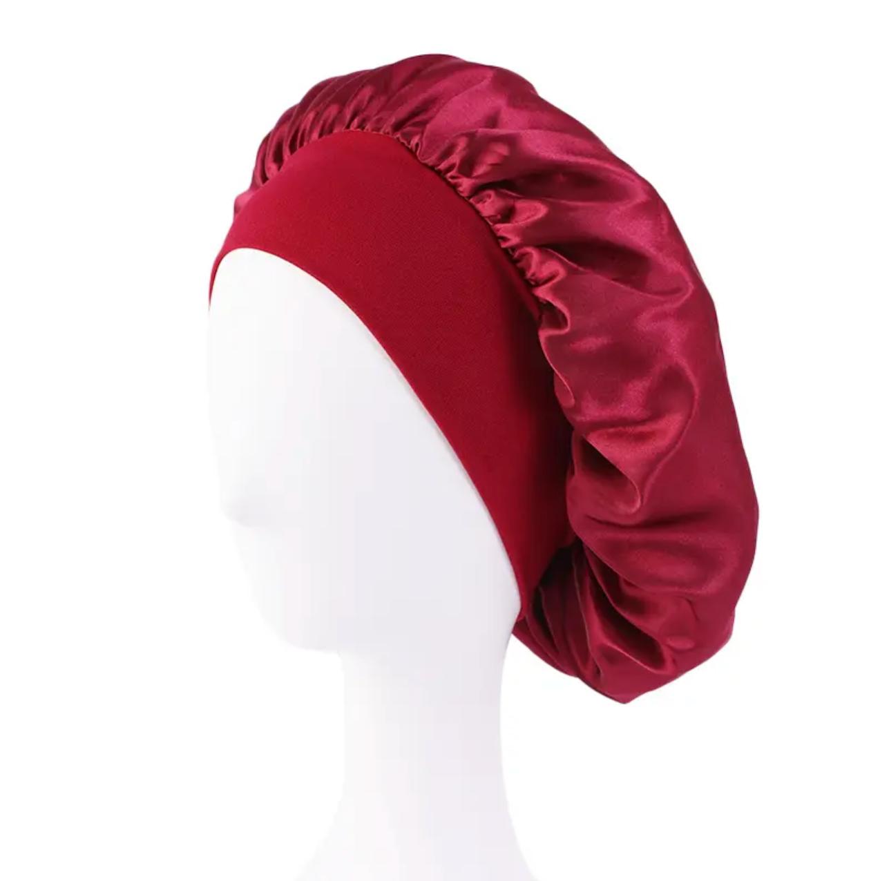 Newly Satin Night Hair Cap Women's Solid Sleeping Hat Sleep Care Bonnet Nightcap for Women Unisex Cap