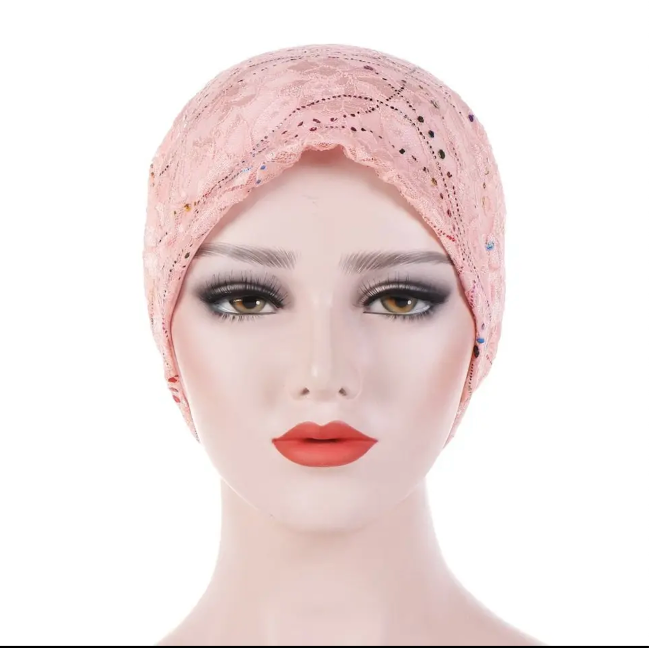 CJ House Women Lady Chemo Cap Thin Lace Hijab Caps Soft Bonnet Arab Wrap Head Turban Hats
