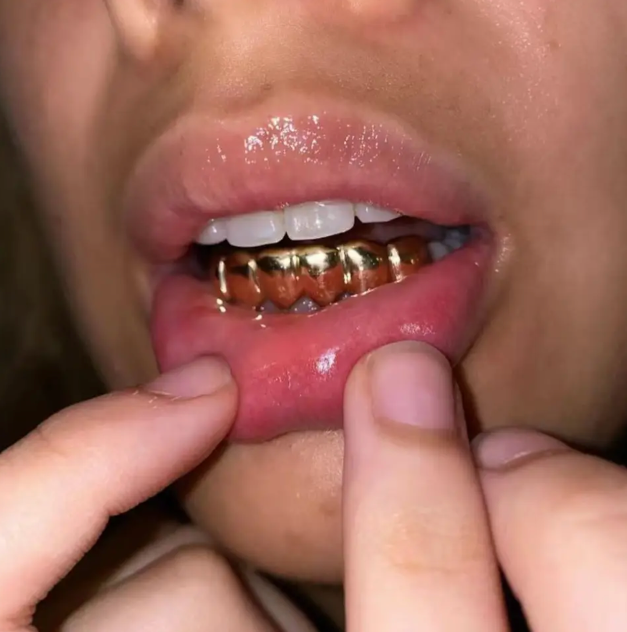 1PC HipHop Single Tooth Grillz For Men,  Hip Hop Real Gold Plated Teeth Grillz Fashion Tooth Caps Decor Dental Grills For Men Women Jewelry Accessories Halloween