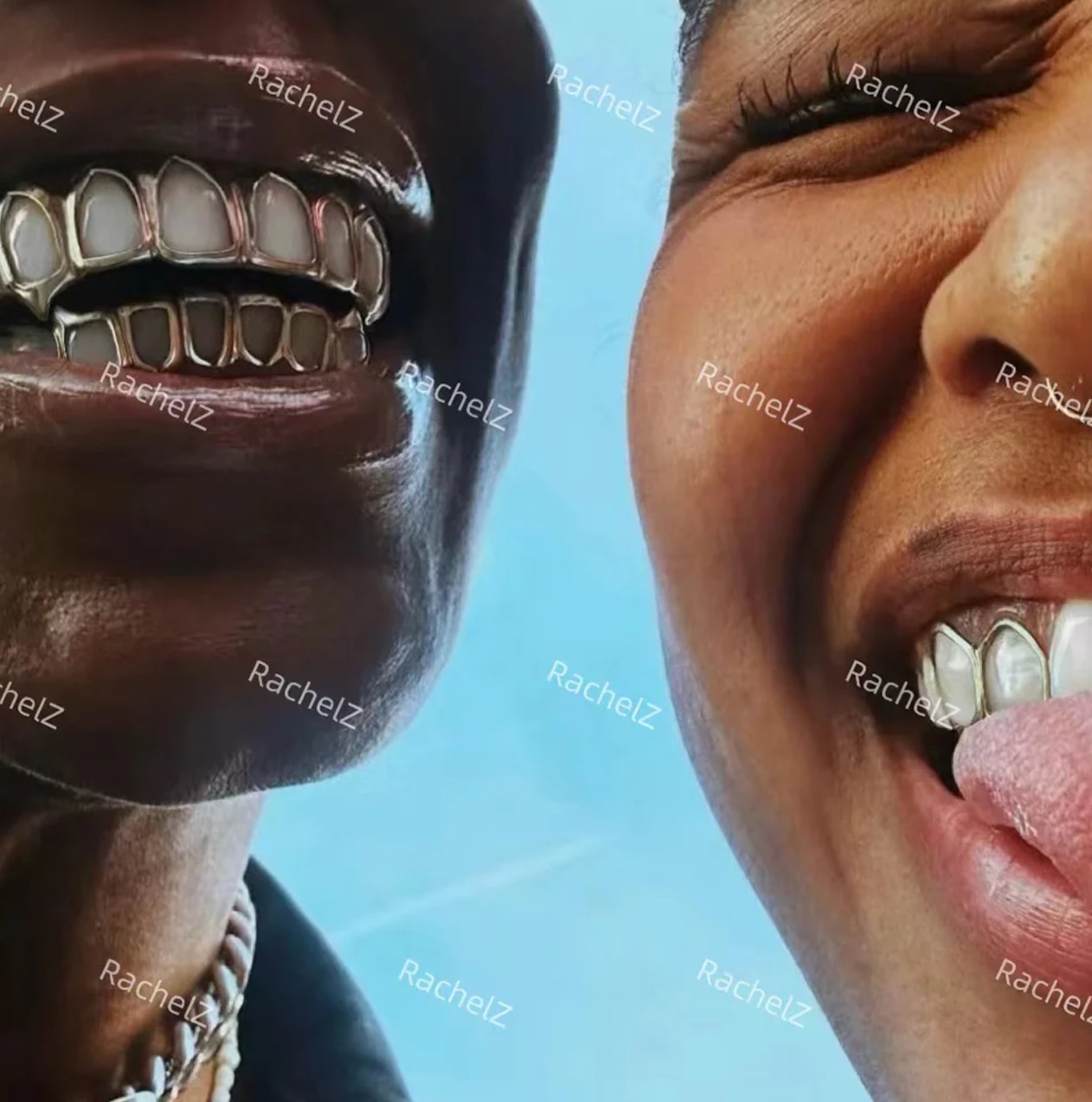 Fashion 6/6 Full Hollow Teeth Grillz 14K Gold Plated Tooth Caps Decor Braces Fangs Dental Grills For Men Women Jewelry